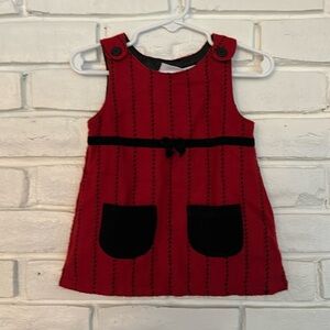 Infant’s Little Legends Red Romper Dress. Size 6-9 months